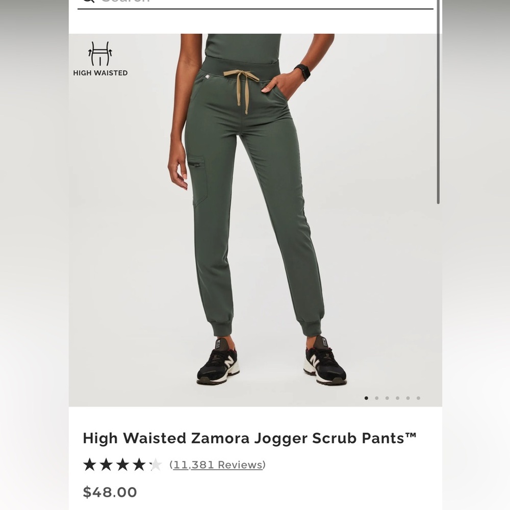 Figs High Waited Zamora Jogger Scrub Pants in size XS tall
